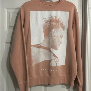 Pink Trustfall Tour Crewneck Sweatshirt Trustfall Tour Merchandise Size M